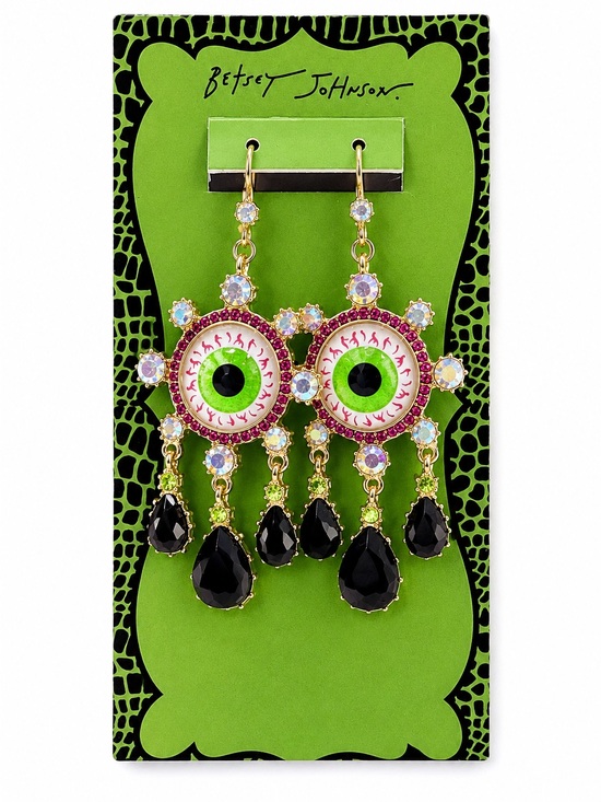 Betsey Johnson Jewelry - Betsey Johnson Spooky Eyeball Chandelier Earrings Whimsigoth Halloween  NWT